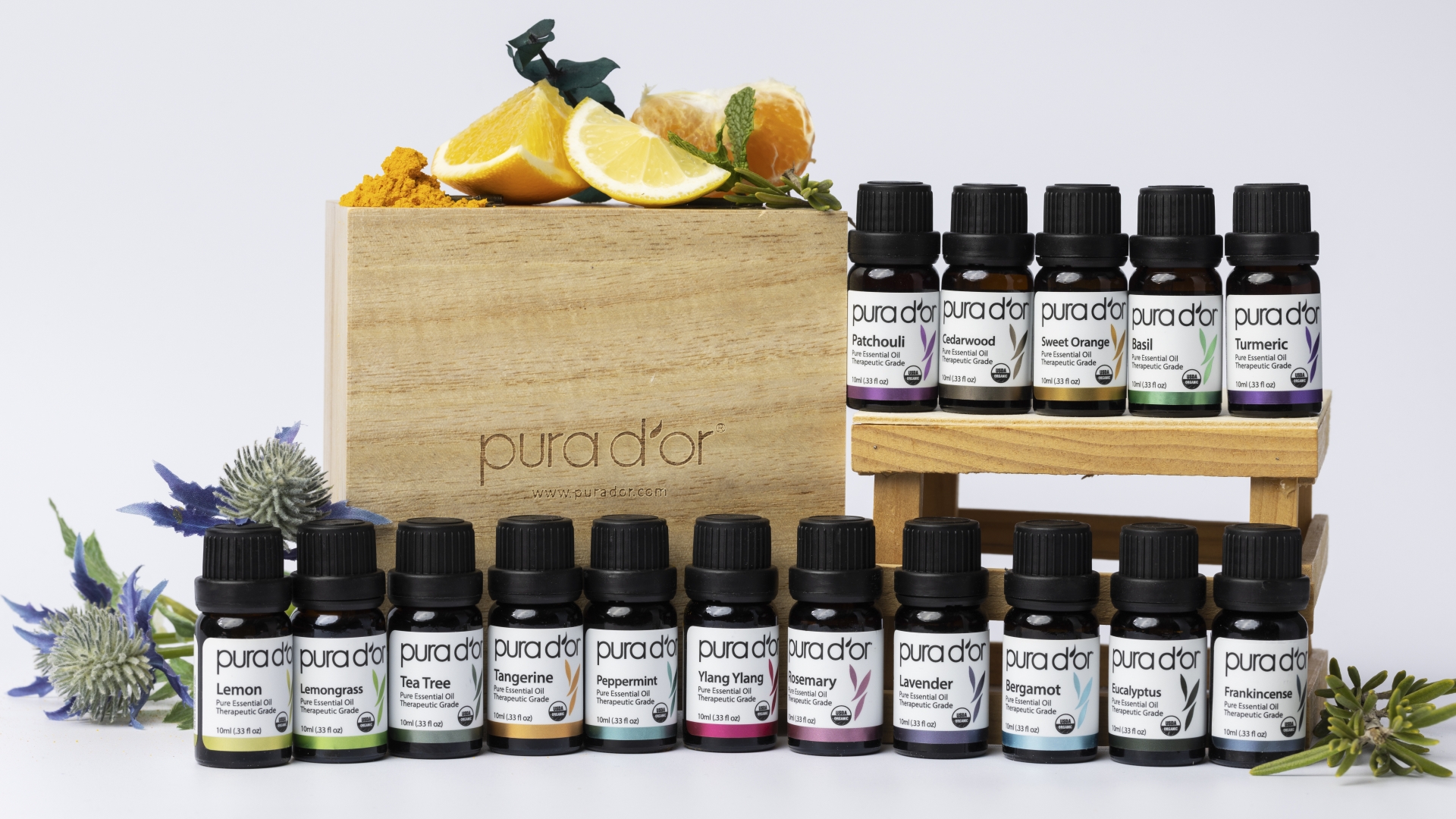 Set 16 liệu pháp mùi hương của Pura D'or